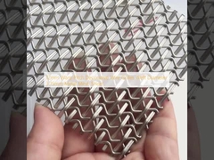 12 mm Warp Pitch Dekoracyjne sieci drutowe Prężnik tkaniny 3,15 mm Metal Mesh Sheet