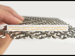 SS316 Panel sieciowy z tkaniny naturalnej koloru dekoracyjnej sieci drutu dla architektonicznej sieci z tkaniny z odpornością na korozję