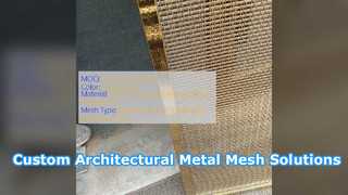 Niestandardowa architektoniczna siatka metalowa Wytrzymała tkanina stalowa