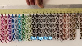 Aluminiowa siatka przeciw owadom z łańcuchem