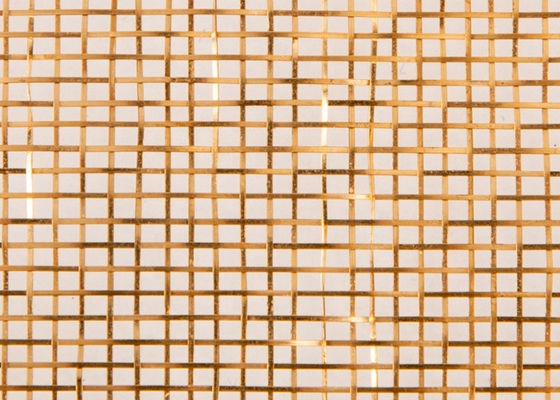 120m X 2,5m Szkło laminowane Siatka metalowa Brązowy kolor Miedź cienka