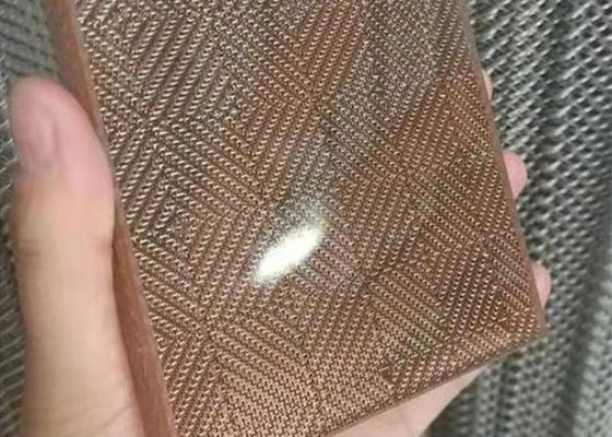 Art Brass Tkane Metal Szkło laminowane siatki 0.5mm