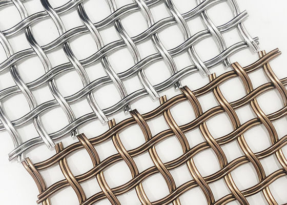 52% powierzchni otwarcia architektoniczna siatka metalowa w kolorze złotym dekoracyjny ekran z drutu