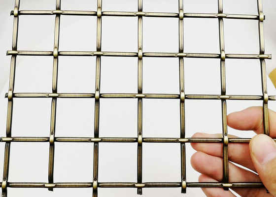 Antyczna mosiężna szafka meblowa Architektoniczna siatka druciana ze stali nierdzewnej 5,5 mm