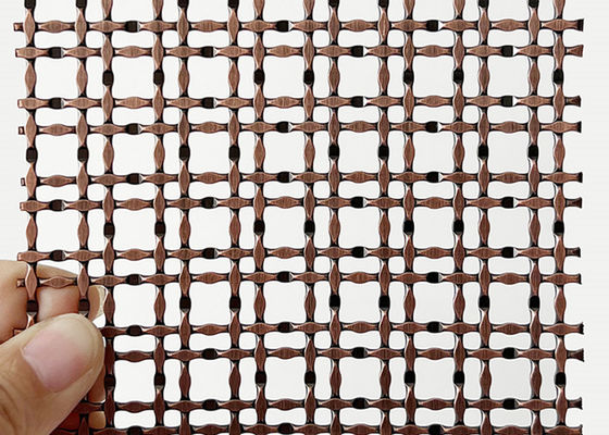 Stal nierdzewna 316 w kolorze czerwonym Antyczna miedź Zaciskana siatka druciana do sufitu