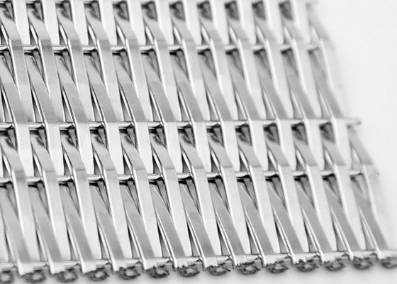 Wewnętrzna okładzina ścienna Architektoniczna tkana metalowa siatka 3,6 mm Certyfikat ISO9000