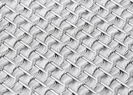 Zwykły splot architektoniczny Elastyczna metalowa tkanina siatkowa SS304 do okładek kolumn