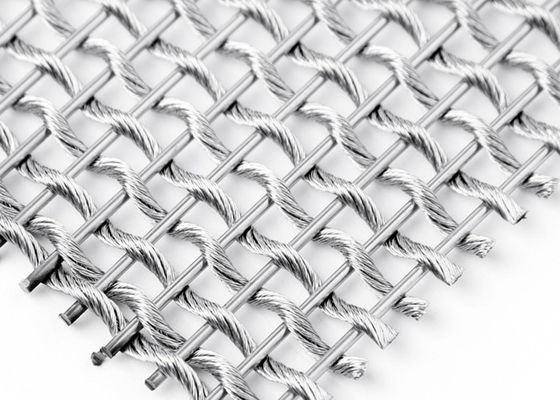 Zwykły splot architektoniczny Elastyczna metalowa tkanina siatkowa SS304 do okładek kolumn