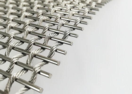 Architektoniczny elastyczny metalowy ekran dekoracyjny z siatki metalowej do windy