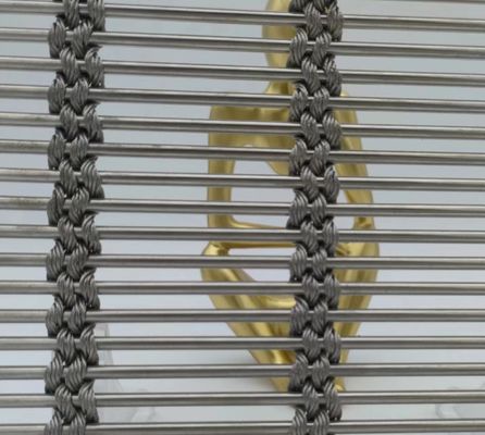 Rozwiązanie podziału pomieszczeń elastyczna tkanina z siatki metalowej PVD do pokrycia ściany