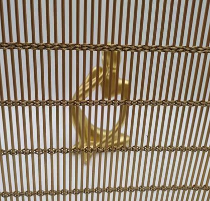 Dekoracyjna tkanina z elastycznych włókien metalowych z siatką tkaniną powłoką powłoką do zasłon