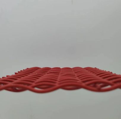 ISO9001 Architektoniczne Woven Metal Mesh Czerwony Dekoracyjny Do Podzielnika Pokoju