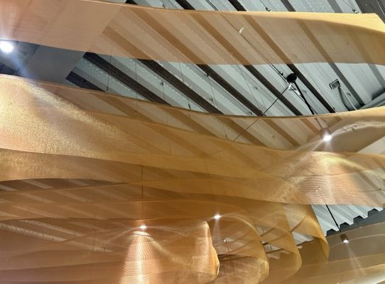 Wysoka elastyczność dekoracyjna sieć z włókien włókienniczych dla sufitów architektonicznych