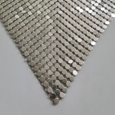 Srebro zasłona metalowa siatka tkanina metalowa siatki zasłony do projektowania wnętrz