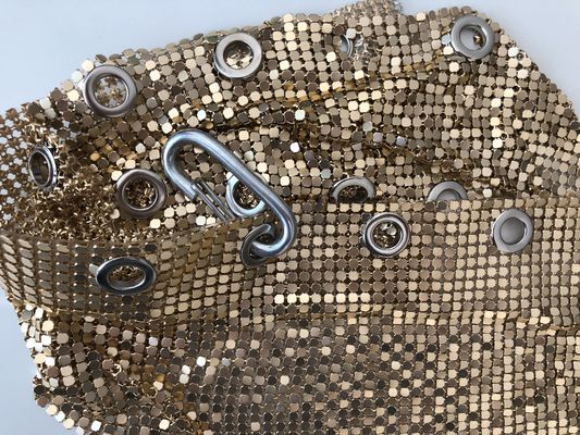 Zestaw z metalowej siatki łańcuchowej zasłona srebrne sekwence SGS materiał tkanin prosty