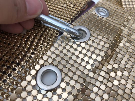 Zestaw z metalowej siatki łańcuchowej zasłona srebrne sekwence SGS materiał tkanin prosty