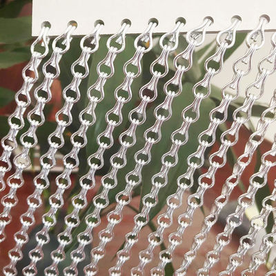 Tło ścienne Wielokolorowa siatka metalowa zasłona dekoracyjna Aluminiowa siatka łańcuchowa