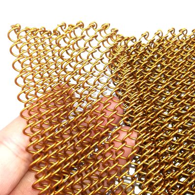 9mm Wire Pitch Metal Coil Drapery dla dostosowanych wymagań szerokości