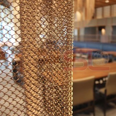 9mm Wire Pitch Metal Coil Drapery dla dostosowanych wymagań szerokości