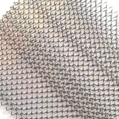 Dekoracja wnętrza 80% otwarty obszar metalowy zwojowy draperia z dostosowaną długość i 9 mm drutu pitch Certyfikacja ISO9001