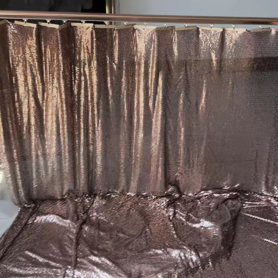 Aluminiowe stopy błyszczące metalowe tkaniny łańcuchowe do kurtyny Metalowe tkaniny siatkowe