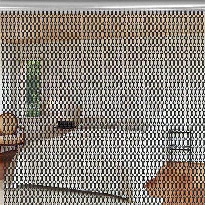 Wytrzymałe, czyste aluminium, łańcuch, drzwi, zasłony, łańcuch, link, zasłony, zasłony