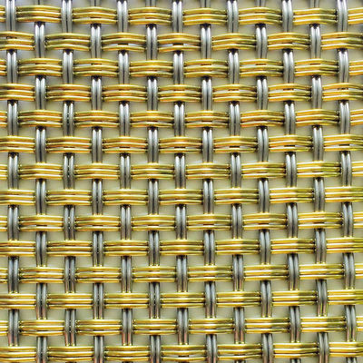 32% Architektura otwartego obszaru Dekoracyjne metalowe siatki tkanine do szaf