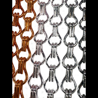 24 mm Odległość łańcucha Aluminiowy łańcuch Fly Screen Łatwo instalować szyny