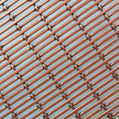 Czerwona miedź Kolor aluminiowy siatka drukowa średnica 1,5 mm/2 mm Panele ścienne do przegrody pomieszczeń wewnętrznych