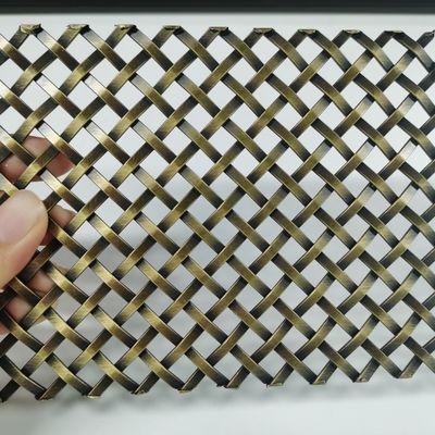 Certyfikowana ISO9001 Dekoracyjna Siatka Tkana Drutowa Łatwa w Czyszczeniu Design 10mm Płaski Skok