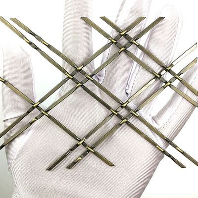 Płaska sieć 10mm dekoracyjna z płaską średnicą 1,5 × 3,5 mm i wagą 8,6 kg/m2
