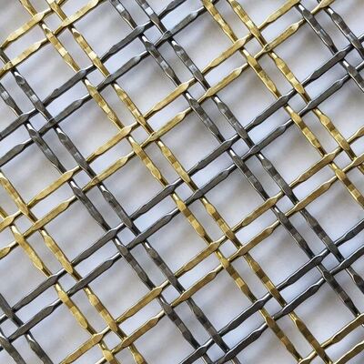 Panel z architektonicznej siatki ze stali nierdzewnej gatunku 316 z rozmiarem oczek od 5 mm do 50 mm do ciężkich zastosowań filtracyjnych i wzmacniających