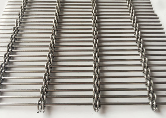 SS Natural Color Plain Weave Metalowe szafki i schody dekoracyjne do architektonicznej siatki drucianej