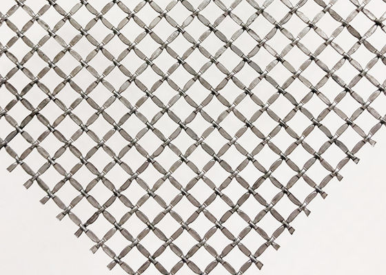Natural Color 2.5mm Tłoczona siatka Crimp Wire Mesh Metalowy ekran do drzwi szafy