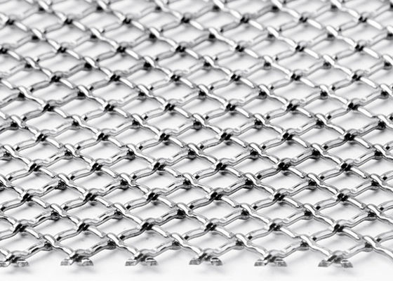 3 × 6m SGS Lock Crimp Wire Mesh Square Tkana siatka metalowa ze stali nierdzewnej