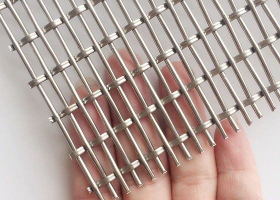 4,2 mm Knitting Lock Crimp Wire Mesh Szafka Dekoracyjne ścianki działowe Fasada