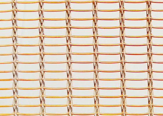 SHUOLONG SS304 Szklana laminowana siatka druciana Eco Woven Miedziana okładzina ścienna
