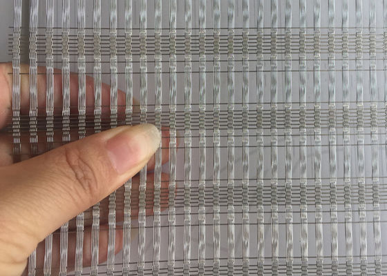0,8 mm Zwykły tkany druciany panel szklany Zewnętrzna i wewnętrzna dekoracyjna fasada