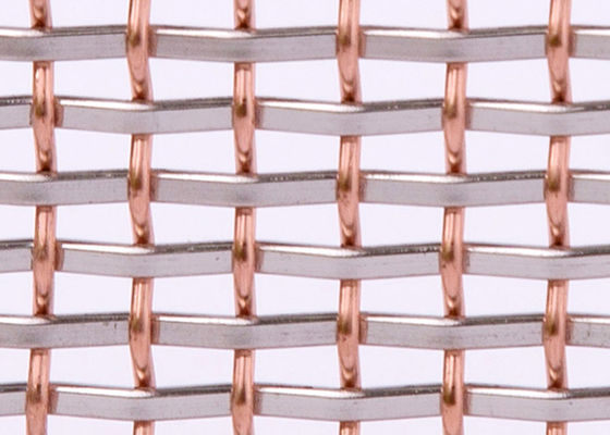 4mm 8m czerwona miedź Dekoracyjna siatka metalowa Sztywna metalowa ochrona przed uderzeniami