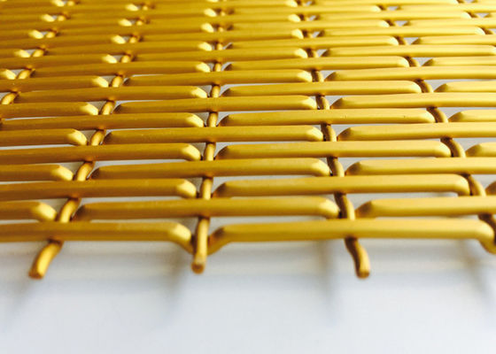 Złote aluminiowe anodowane dekoracyjne tkane siatki druciane XY 6010