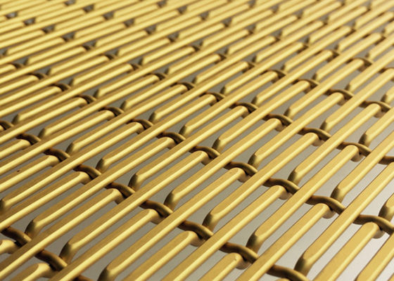 Złote aluminiowe anodowane dekoracyjne tkane siatki druciane XY 6010