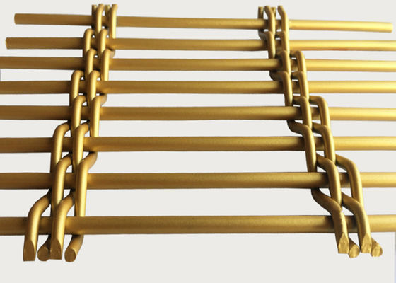 SGS Złota tkana metalowa siatka druciana ze stali nierdzewnej 2 × 4m
