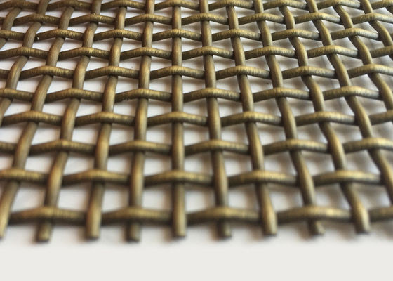 150cm SS304L Dekoracyjne kratki z siatki drucianej ISO9001 Brązowa siatka metalowa