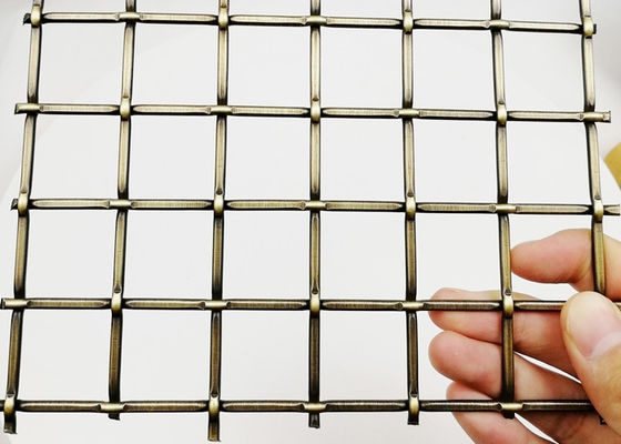 5,5 mm ozdobne mosiężne kratki antykorozyjne metalowe balustrady z siatki drucianej