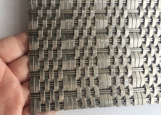 SS316 Deco Metalowe architektoniczne panele z siatki drucianej 1,5 x 2 mm Średnica osnowy