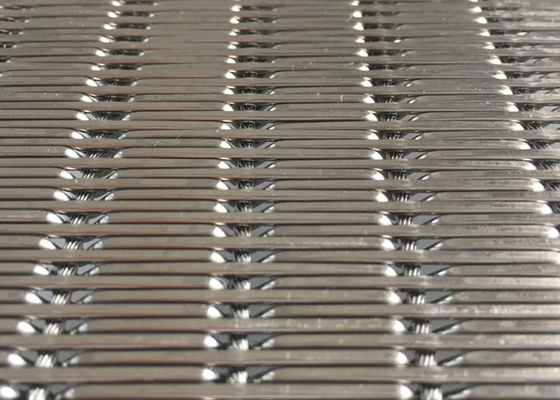 Zaciśnięte 9mm 2m elastyczna tkanina z siatki metalowej OEM panele ścienne wewnętrzne windy