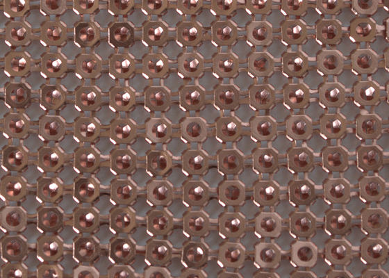 4mm Dia Woven Aluminium Metal Sequin Fabric przeciwzużyciowe Decor Partition Elewacje
