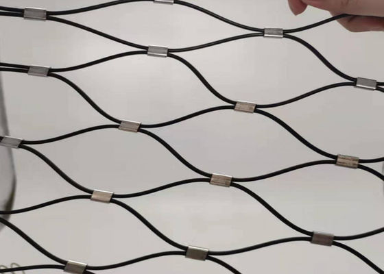 7x7 przeciwpożarowe ręcznie tkane siatkowe ogrodzenie stalowe 60x60mm do balustrady schodowej