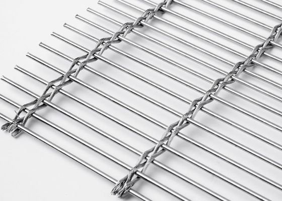 Tkane metalowe dekoracje wnętrzowe ze stali nierdzewnej o wymiarach 120m x 6m