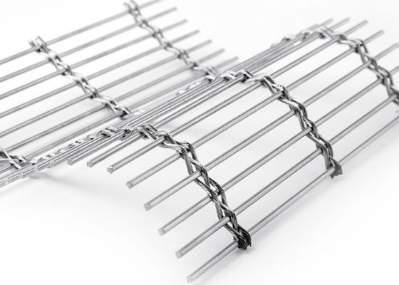 Tkane metalowe dekoracje wnętrzowe ze stali nierdzewnej o wymiarach 120m x 6m
